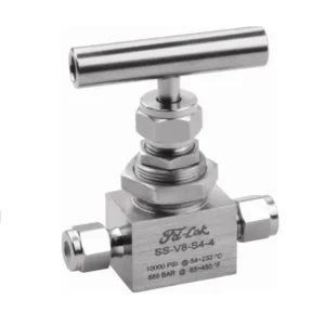 V8 High-Pressure Manual Stainless Steel Double Stem Tube Needle Valve 10000psi Ferrule Connection High-Temperature Gas
