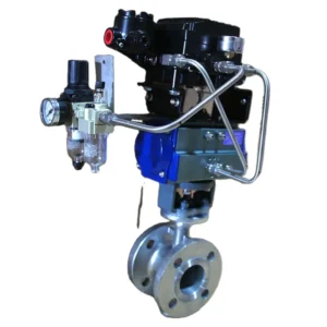 Valve Q8134 Stainless Steel Pneumatic Tri Eccentric Hard Seal Regulating Type Control Butterfly Valve