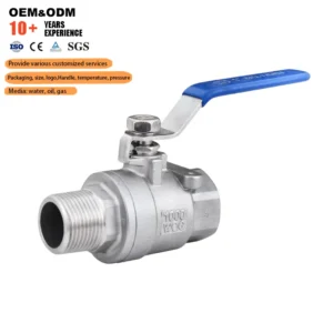 Valve Supplier Direct Sales 201 304 316 Stainless Steel Two-piece Internal And External Thread Ball Valve