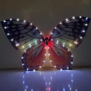 Vintage Elegant RC Flying Butterfly Toy LED Light Show for Wedding Ring Delivery Concert Stage Performance