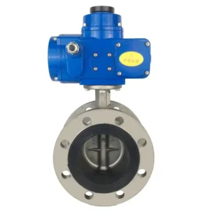 WCB Flanged Triple Eccentric Butterfly Valve with Worm Gear Actuator