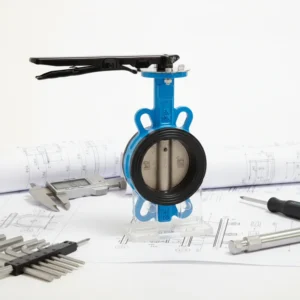 Wafer Butterfly Valve PN16 DN100 Ductile Iron Disc Lever Wafer Butterfly Valve
