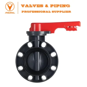 Wafer Type PVC Manual Butterfly Valve Plastic Handle Control Flow Water DN50-200mm