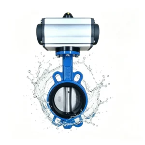 Wafer Type Pneumatic Butterfly Valve DN100 4″ 10K/150LB/PN16 Ductile Iron CF8 Disc EPDM Seat Air Control Valve