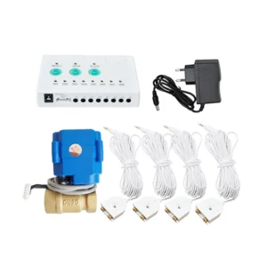 Water Immerse Detector Smart Brass 3/4″ (DN20) and 4pc 6-Meter Double Metal Water Sensor & Gold Probe protection Against Leaks