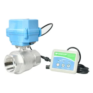 Water Leak Electric Shutoff Detector Sensor Alarm System with Motorized Valve