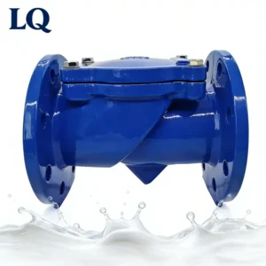 Water Supply Pipeline Irrigation PN16 QT450 GGG50 Ductile Iron Blue Epoxy Coated Flanged Check Valve H44X Rubber