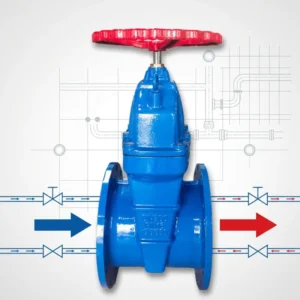 Water Tank DN300 Gate Valve PN10 Ductile Iron Flanged Non-rising Stem Soft Seal Gate Valve