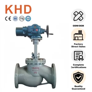 Wcb Electric Actuator Globe Valve Dn400 Carbon Steel Shutoff Electric Flange Globe Valve for Oil Water