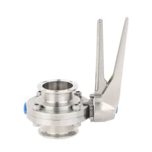 Welded Sanitary Manual Butterfly Valve with Multi Position Handle Tri Clamp and FDA Approved Gasket