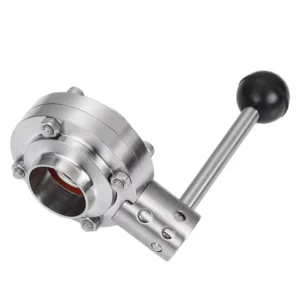 Welding Sanitary 2 way Butterfly Valve 304 316L Stainless Steel 3/4″-6″ Food Grade Manual ISO9001 CE Certified Commercial