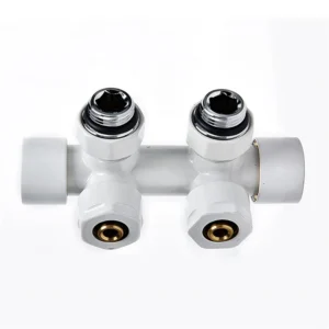 White Manual Radiator Valve Shut off Valves Angle H Type Valves for Radiator