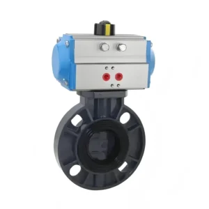 Wye Pneumatic Actuator Wafer Type Butterfly Valve for Water Normal Temperature Customizable Materials (FRPP PPH CPVC PVDF UPVC)