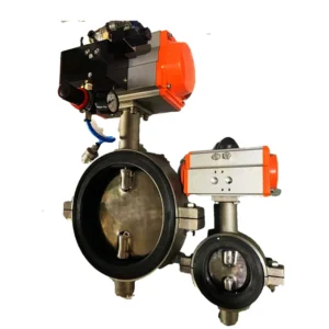 XNFM PZD Soft Sealing Pneumatic Butterfly Valve DN80-DN400 for Bulk Solids Systems