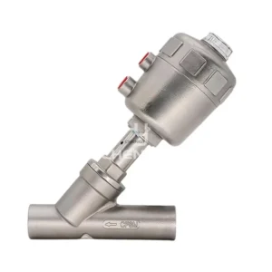 Y Type Pneumatic Welded Angle Seat Valve with SS304 Pneumatic Actuator Steam Valve