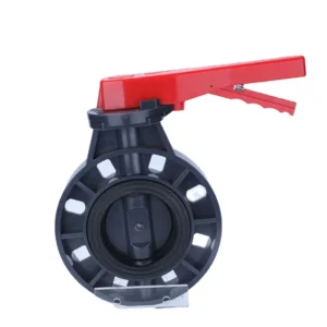 YNTO Manual UPVC Butterfly Valve Wafer Type PVC DN 100 4inch Flange Butterfly Valve