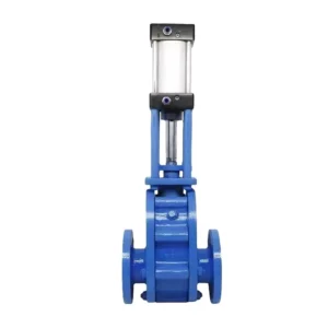 Z644TC Pneumatic Ceramic Double Disc Gate Valve Wear Resistant Ash Conveying