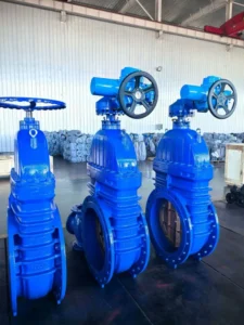 Z941X Electric Gate Valve DN50-DN600 PN16 Flanged Ductile Iron EPDM Rising Stem Stainless Steel Stem IP65 Protection CE
