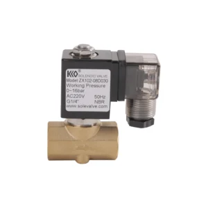 ZX102Series110V NBR 5.0mm Two Way Direct Acting Normally Closed Solenoid Valve