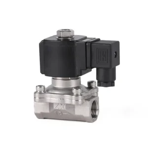 ZX200 Solenoid Valve Ss Angle Valve Electric Water Silver High Temperature Angle Valves General Black 2 Pcs DN15 NPT