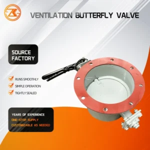 Zhengkang Electric/Pneumatic Ventilation Butterfly Valve Steel Manual On-off Adjustable Louver Flue Gas Air Construction